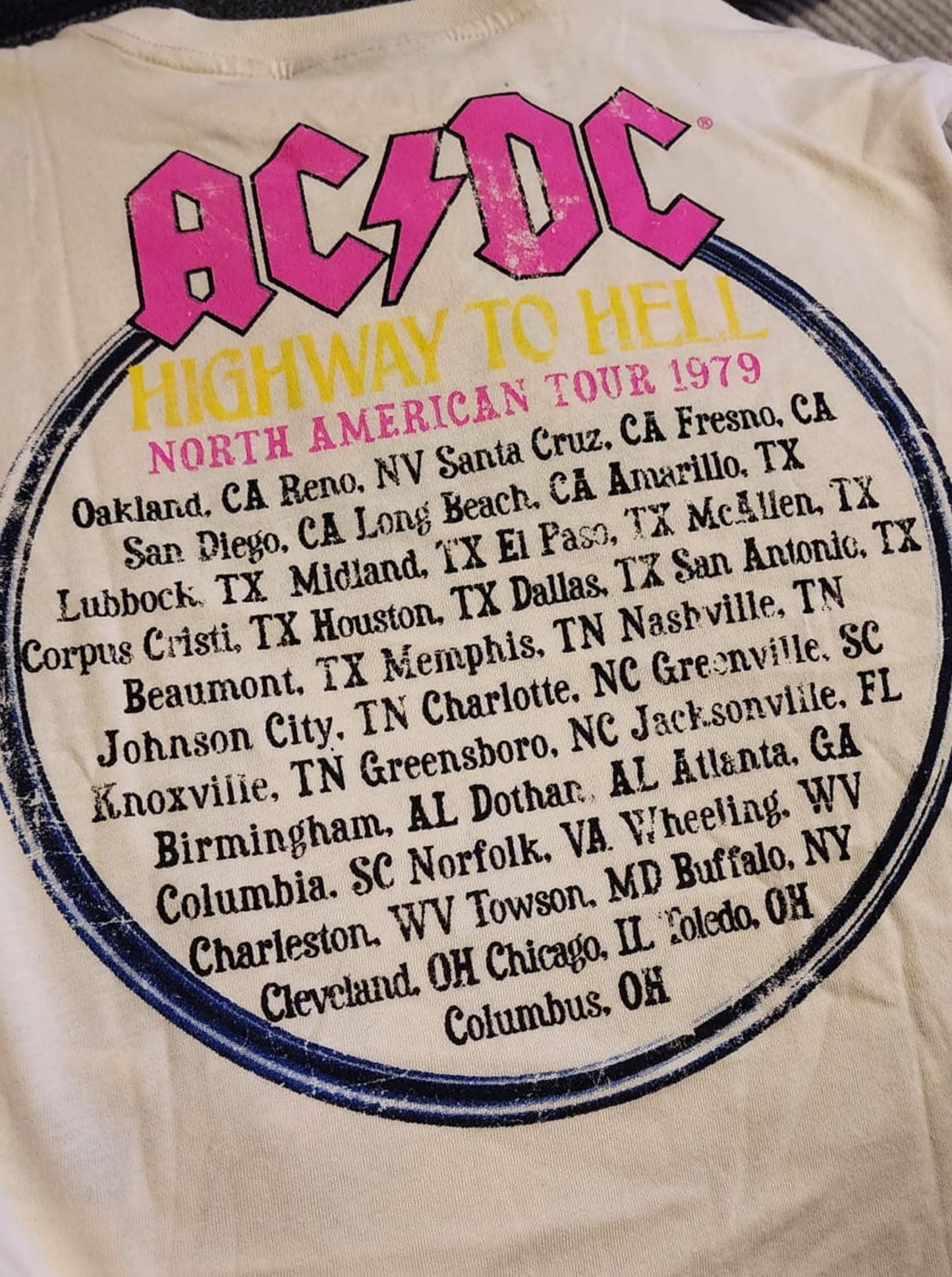 ACDC Highway to Hell Tour 1979 Retro Tee Vintage Style - Officially Licensed Kids T Shirt