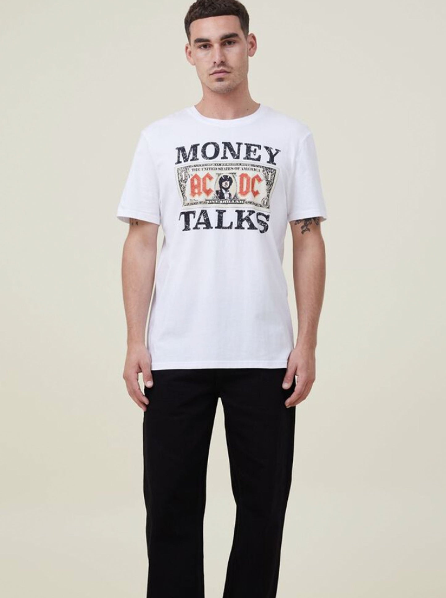 ACDC Moneytalks Retro Tee Vintage Style - Officially Licensed Adult T Shirt