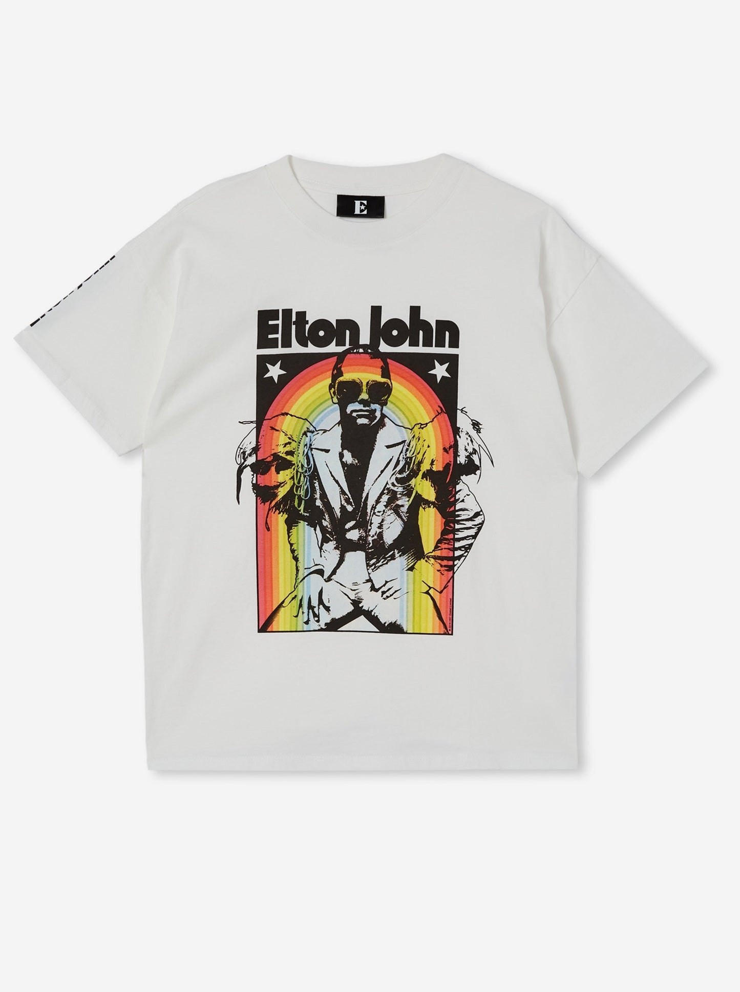 Elton John Retro White Tee Vintage Style - Officially Licensed Kids T Shirt