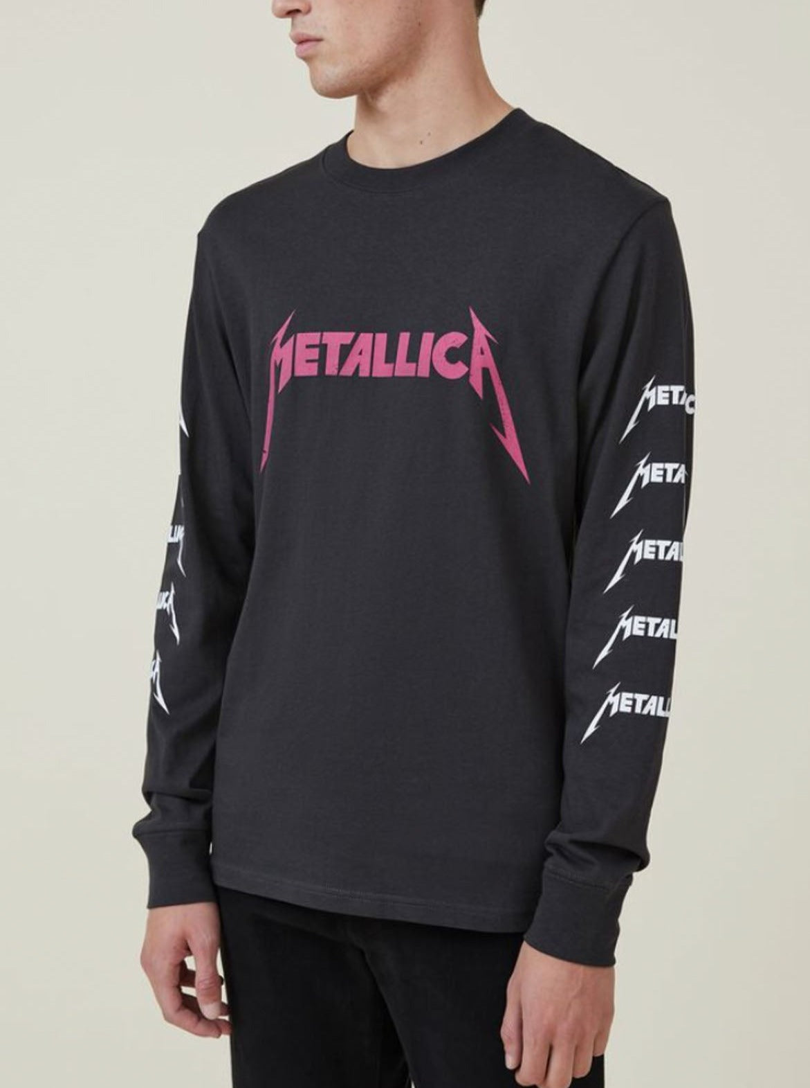 Metallica Long Sleeve Retro Tee Vintage Style - Officially Licensed Adult T Shirt