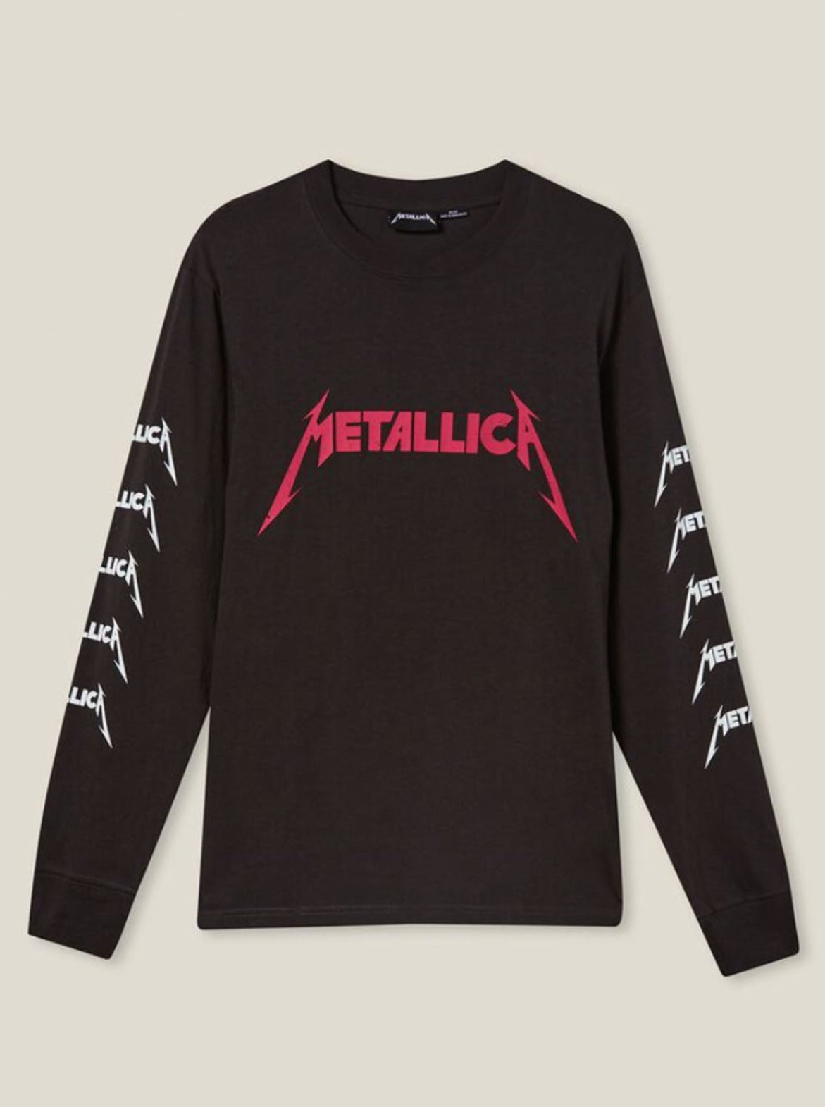 Metallica Long Sleeve Retro Tee Vintage Style - Officially Licensed Adult T Shirt