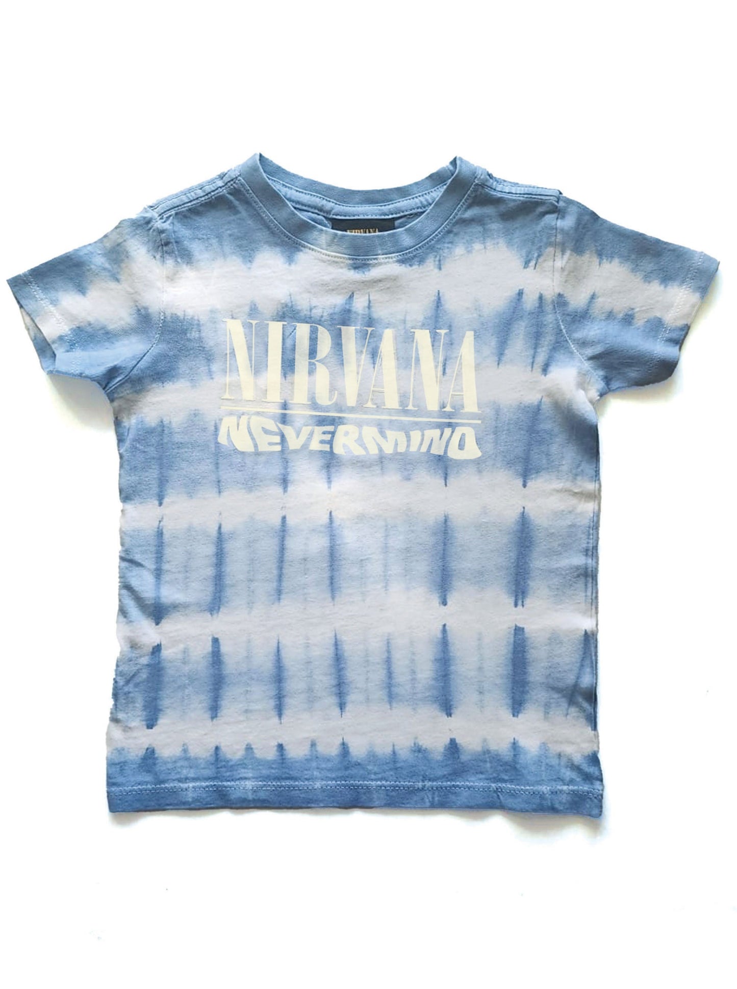 Nirvana Nervermind Dusty Blue Tie Dye Officially Licensed Vintage Style T Shirt