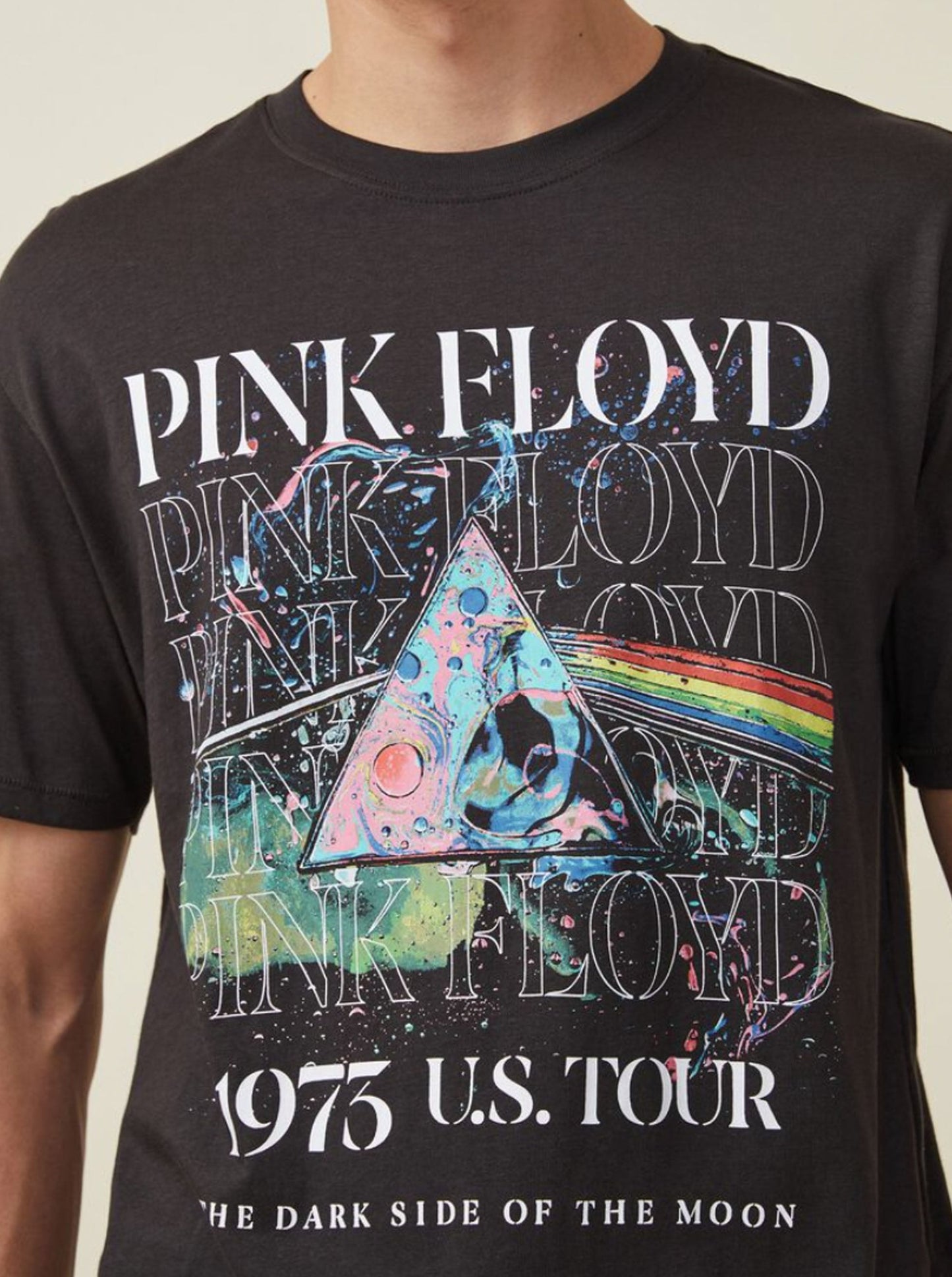 Pink Floyd 1973 U.S. Tour Retro Tee Vintage Style - Officially Licensed Adult T Shirt