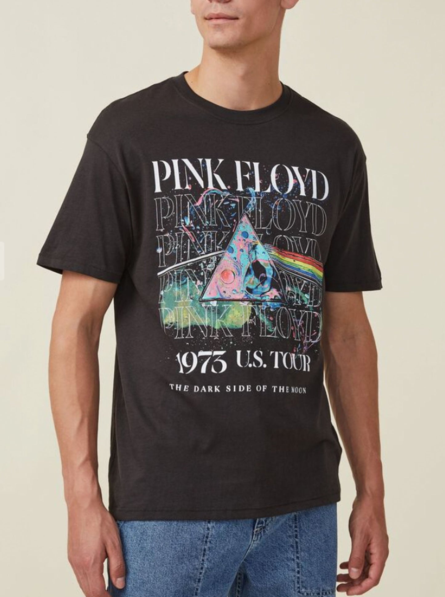 Pink Floyd 1973 U.S. Tour Retro Tee Vintage Style - Officially Licensed Adult T Shirt