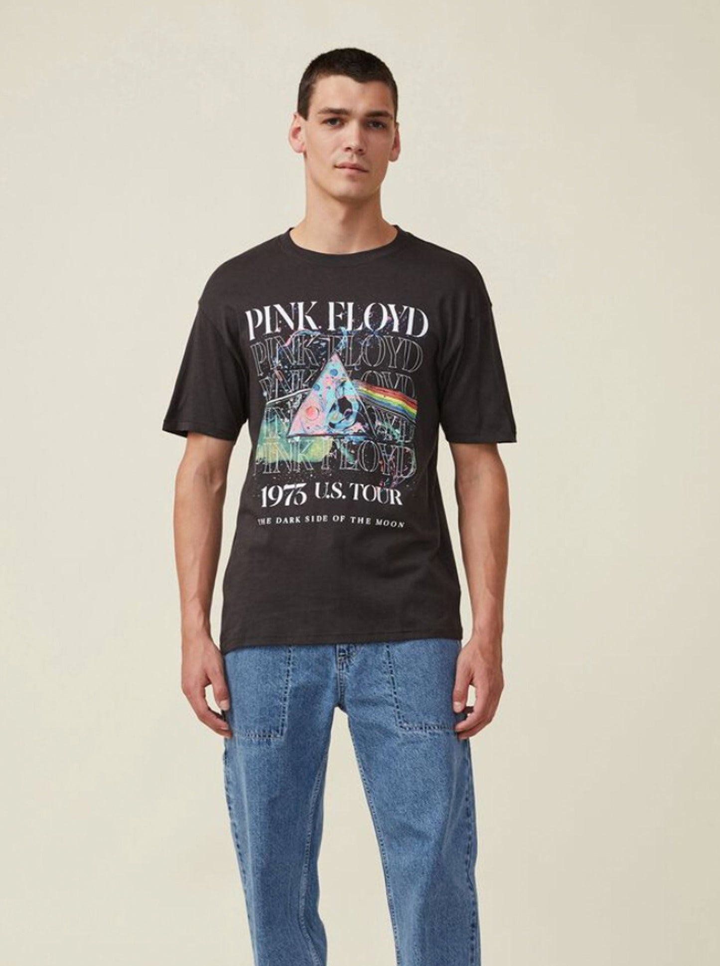 Pink Floyd 1973 U.S. Tour Retro Tee Vintage Style - Officially Licensed Adult T Shirt