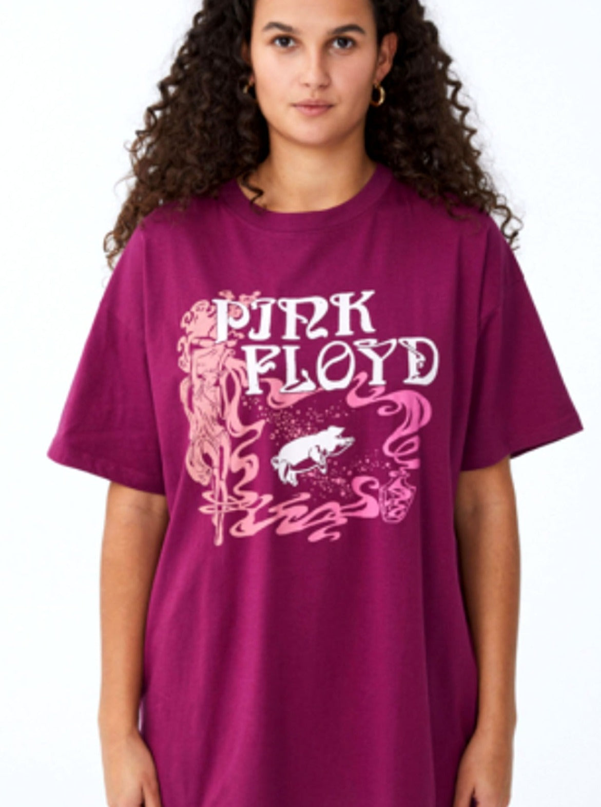 Pink Floyd Flying Pig Retro Tee Vintage Style LOOSE FIT - Officially Licensed Adult T Shirt