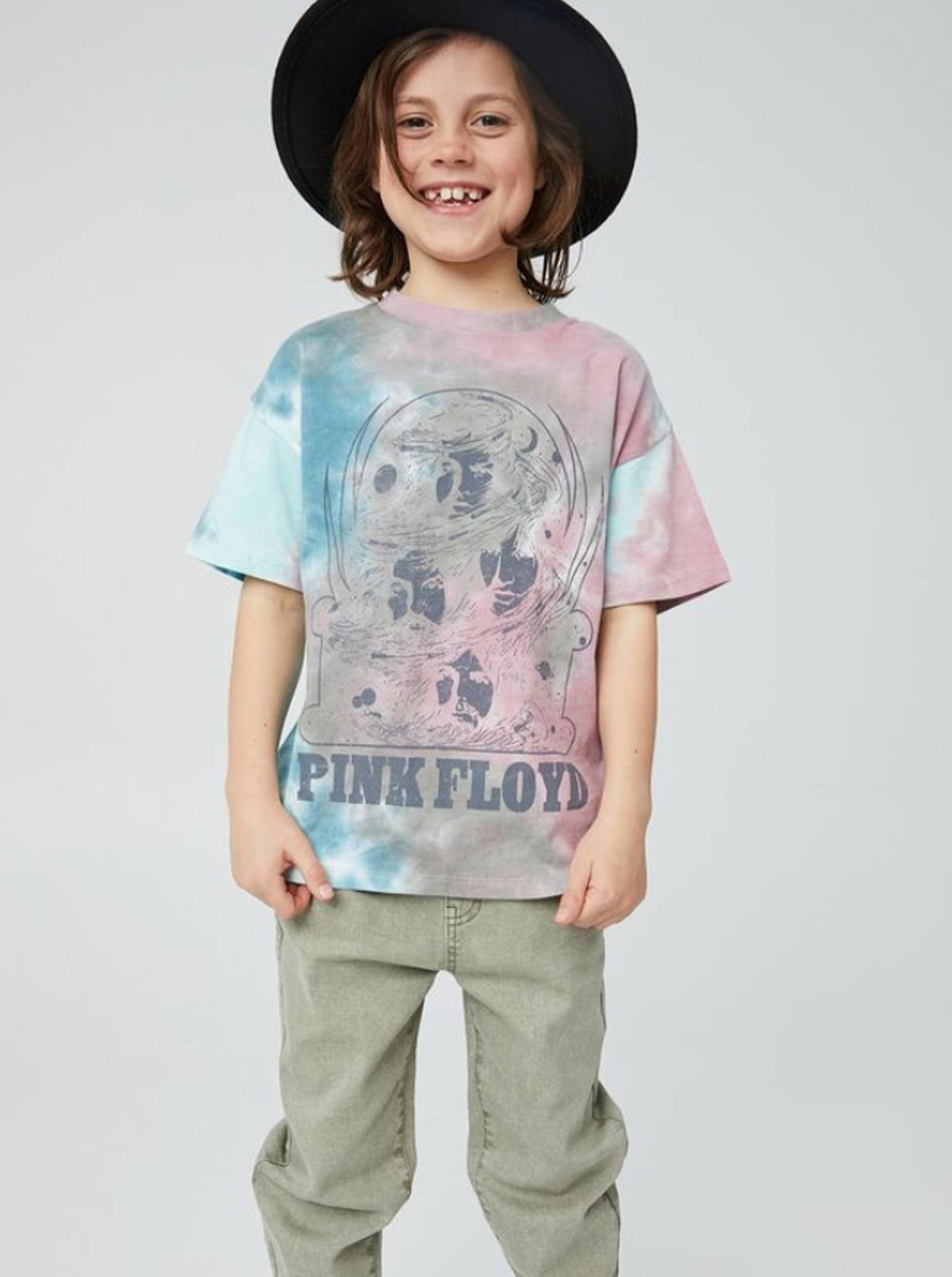 Pink Floyd Rainbow Tie Dye Tee Vintage Style - Officially Licensed Kids T Shirt