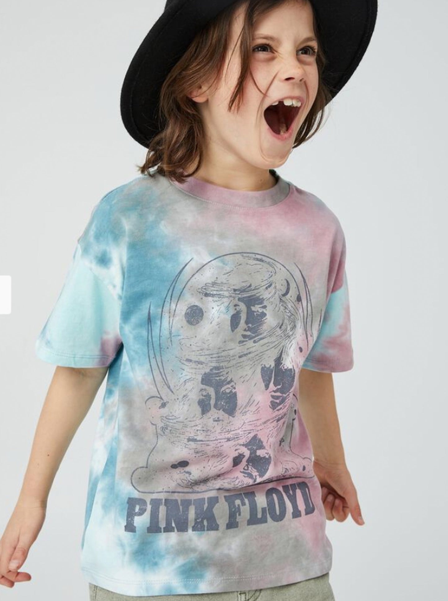 Pink Floyd Rainbow Tie Dye Tee Vintage Style - Officially Licensed Kids T Shirt