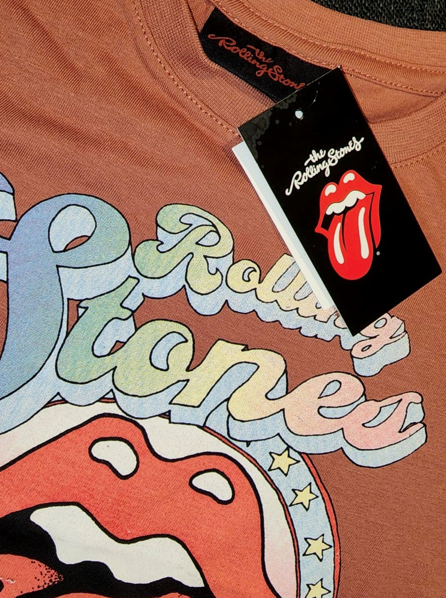 Rolling Stones Rainbow Logo Officially Licensed Tee - T Shirt Kids