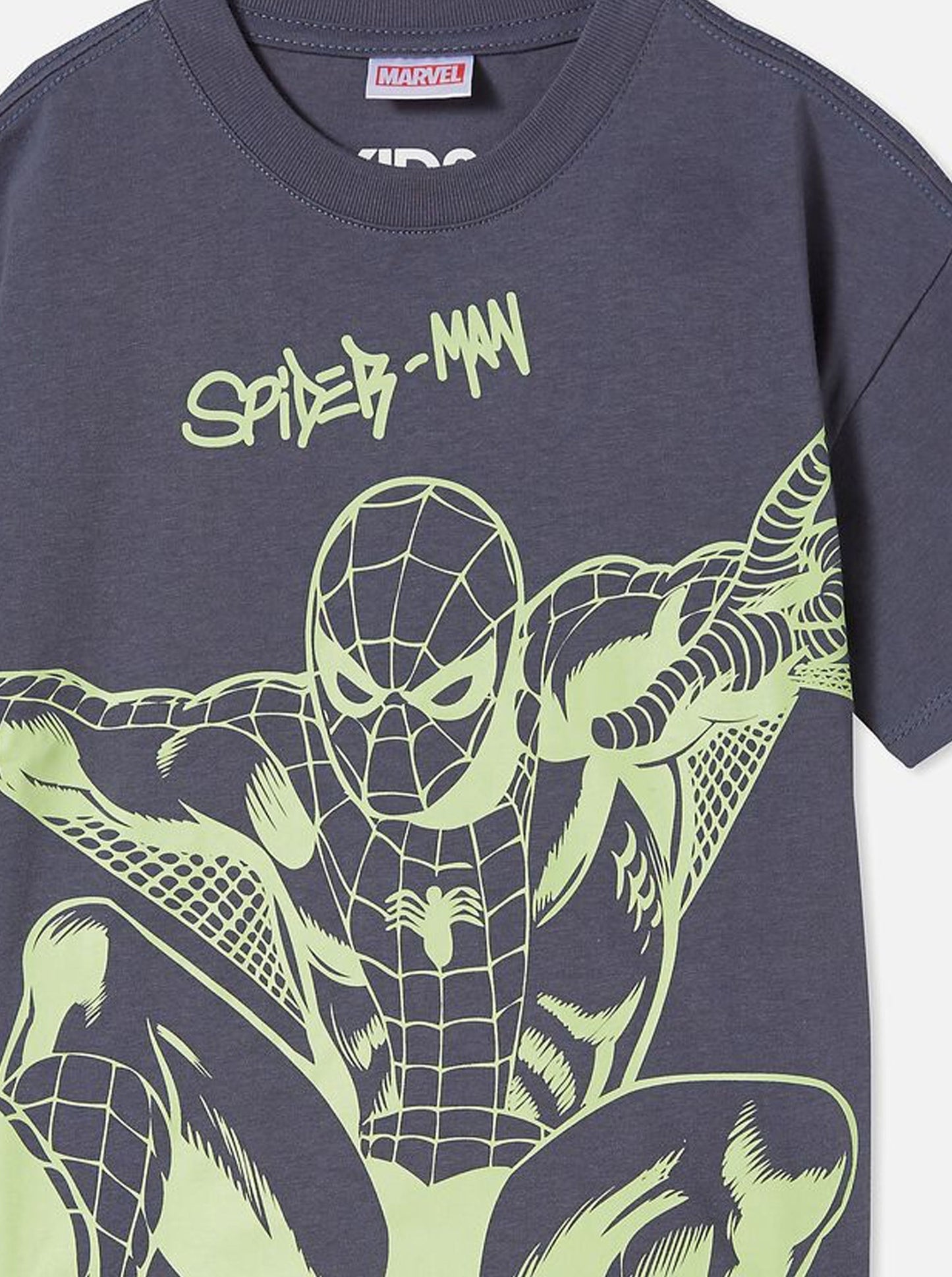 Spider-Man Glow in the Dark Marvel Officially Licensed Tee - T Shirt Kids